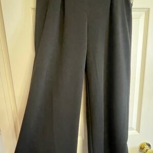 Elegant Black Wide-Leg cropped Pants